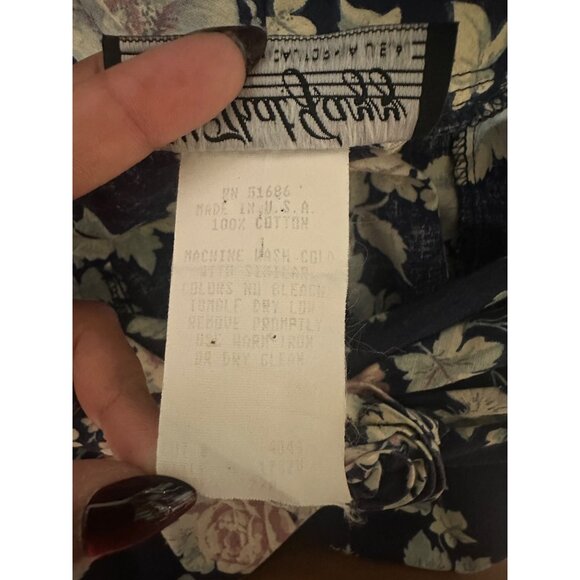 Vintage 1980s All That Jazz Floral Fit & Flare Dress Small Made in USA - Picture 6 of 7